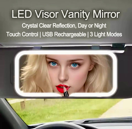 Espejo Con Luz Led Ajustable Para Auto